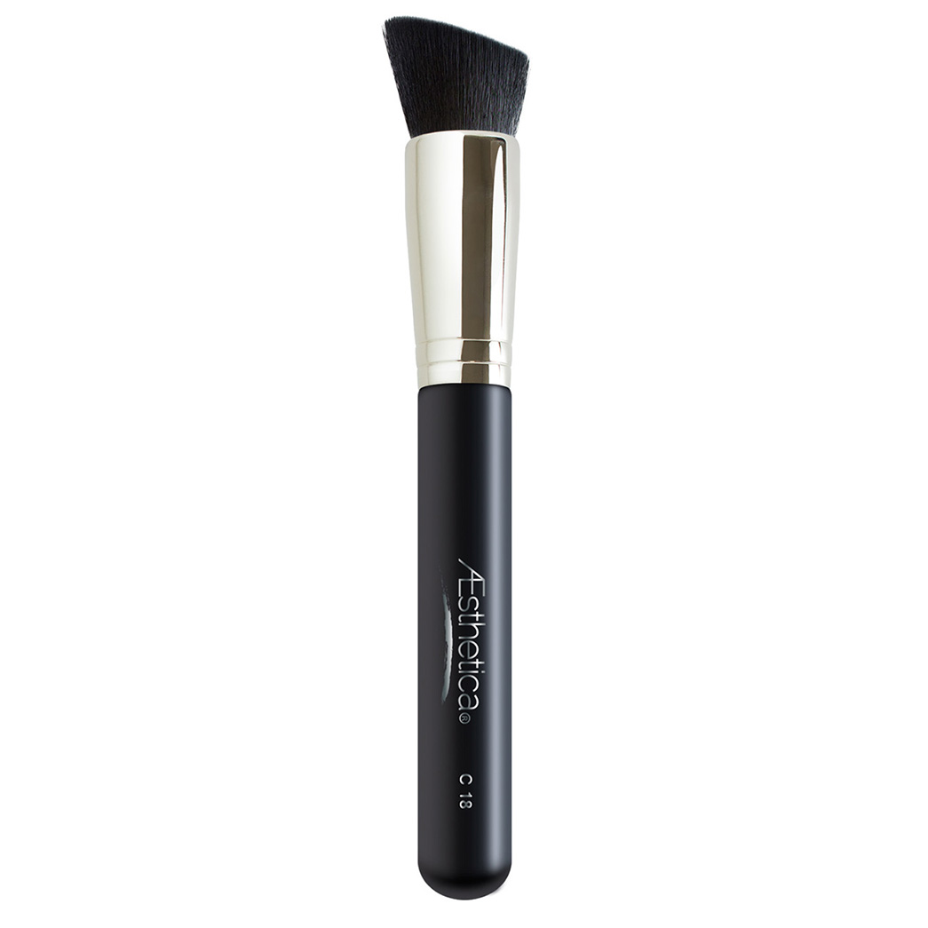 Aesthetica Pro Brushes - #C18: Angled Kibuki Contour and Foundation Brush - 25 Units