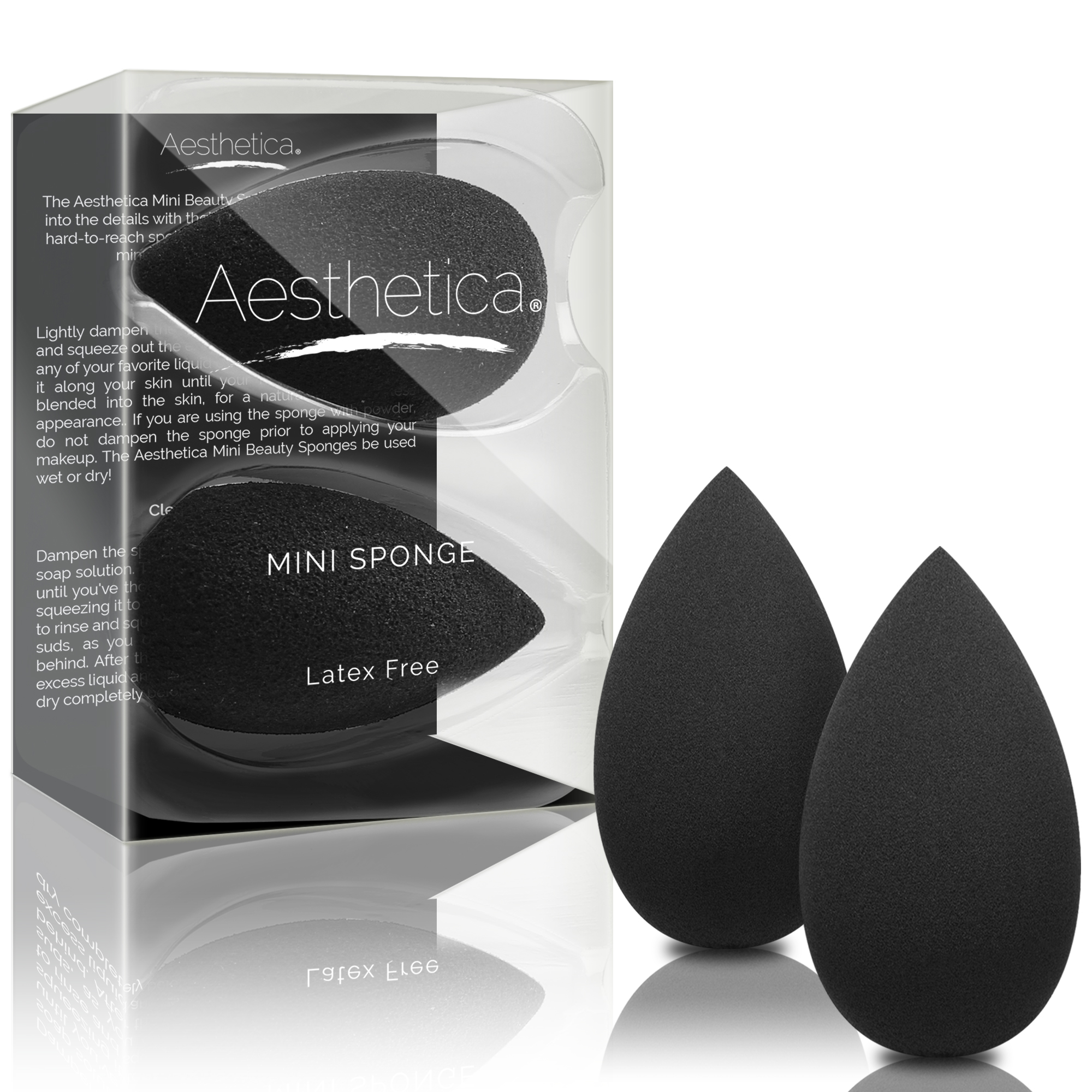 Aesthetica 2-Piece Mini Beauty Sponge Set - 25 Units