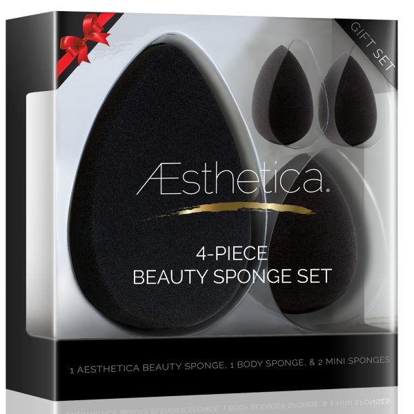 Aesthetica 4-Piece Beauty Sponge Gift Set - 32 Units